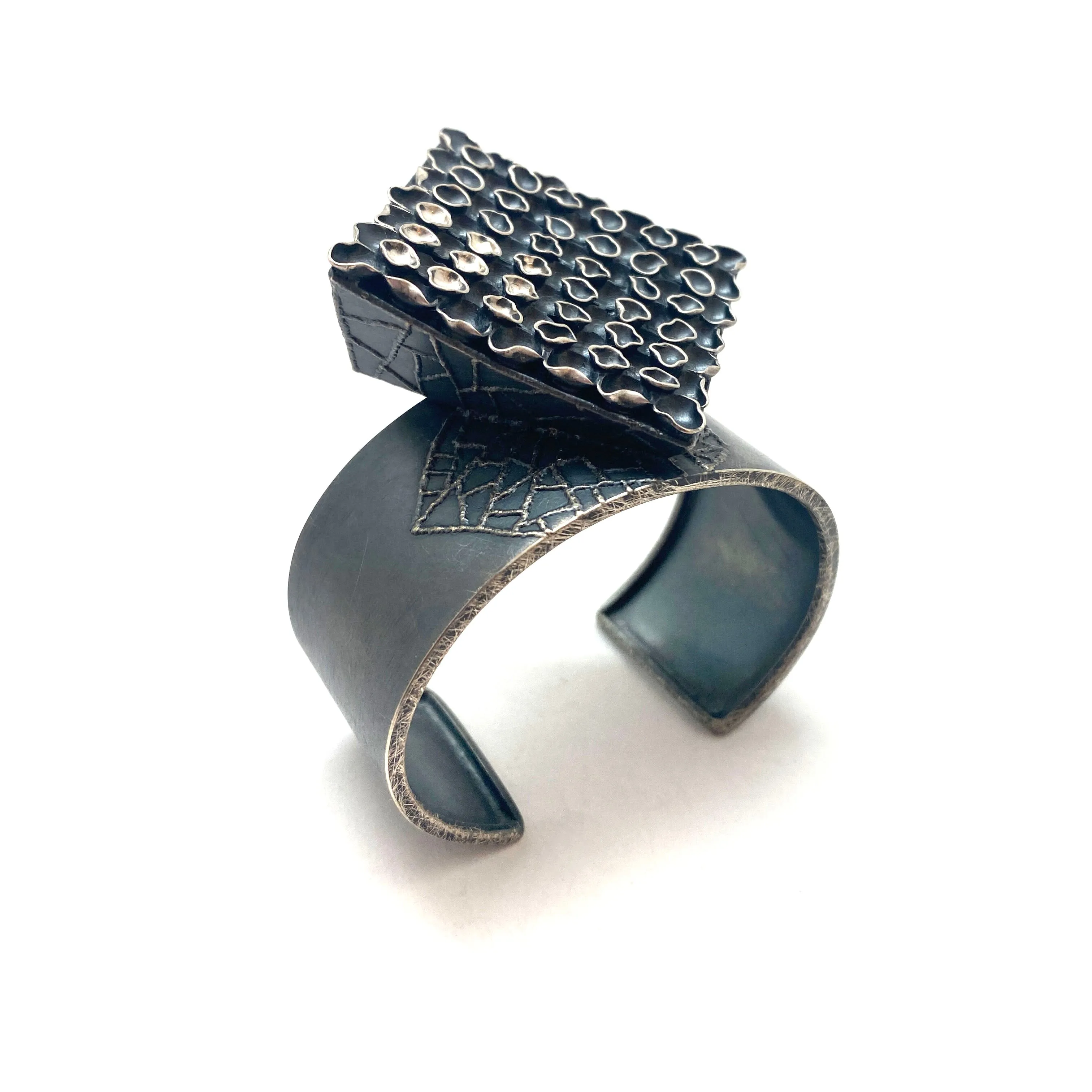 Sculptural Silver Cuff