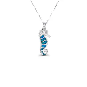 Seahorse Opal Necklace (Silver)