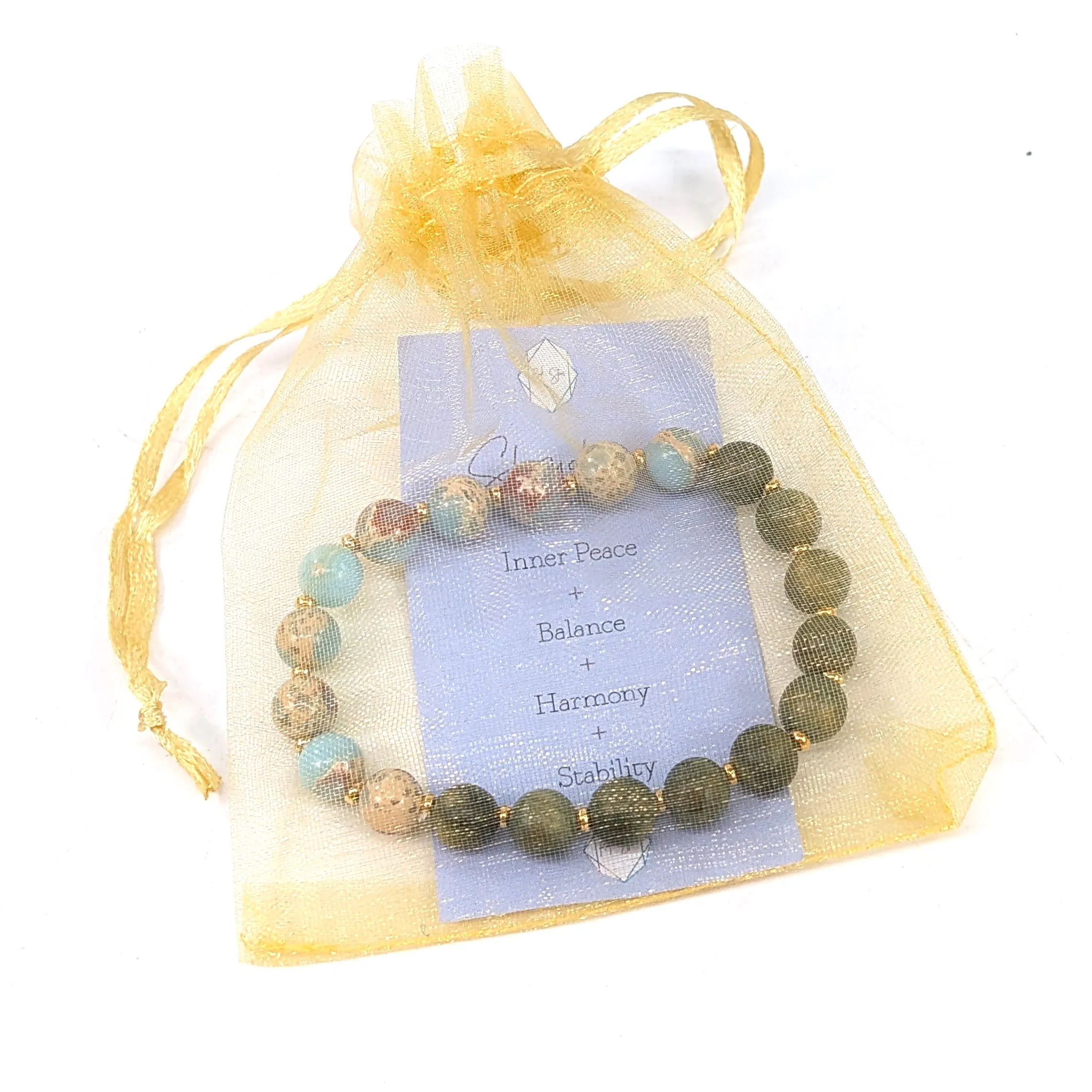 Shoushan & Green Wood Wellness Bracelet