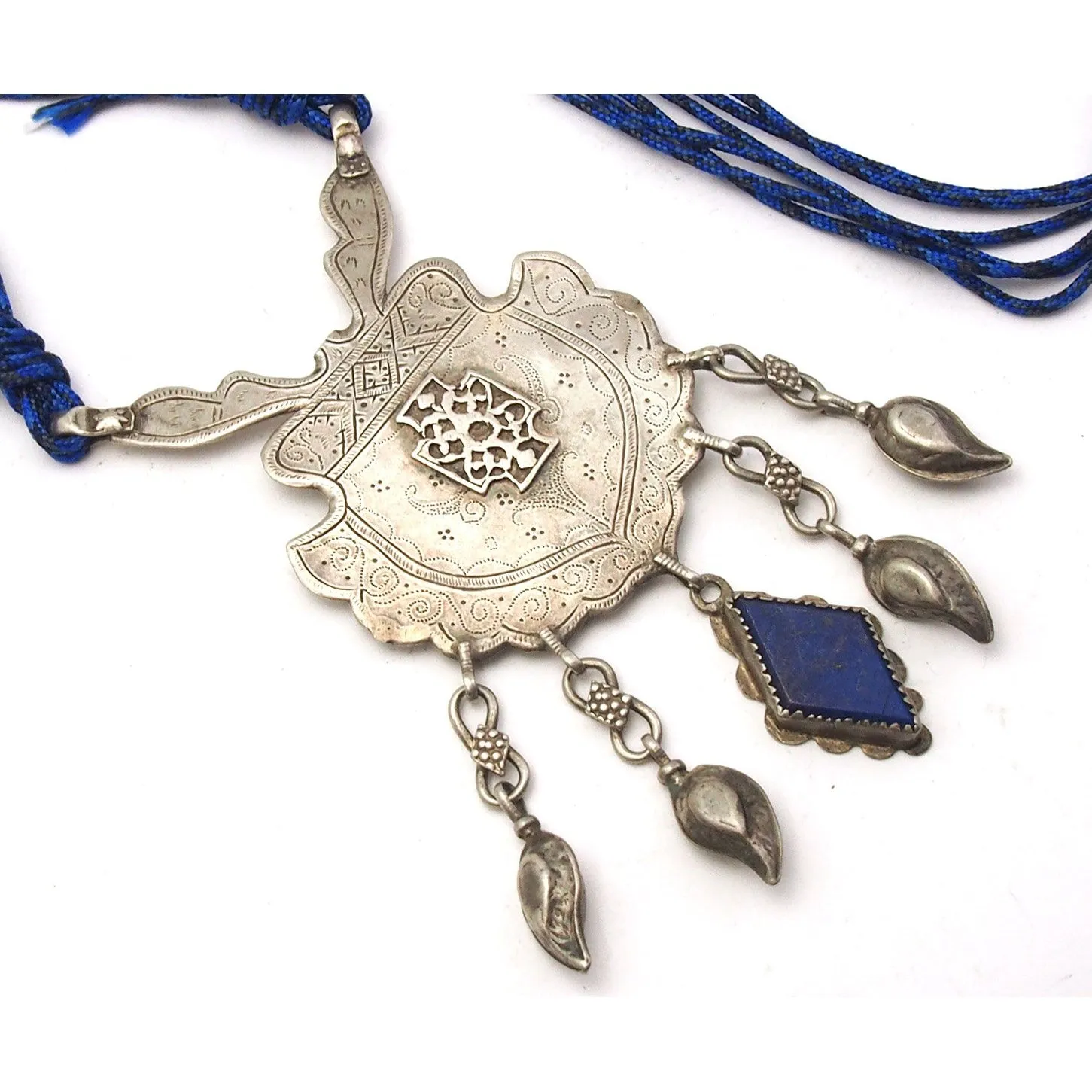 Silver Afghan Dowry Amulet Necklace