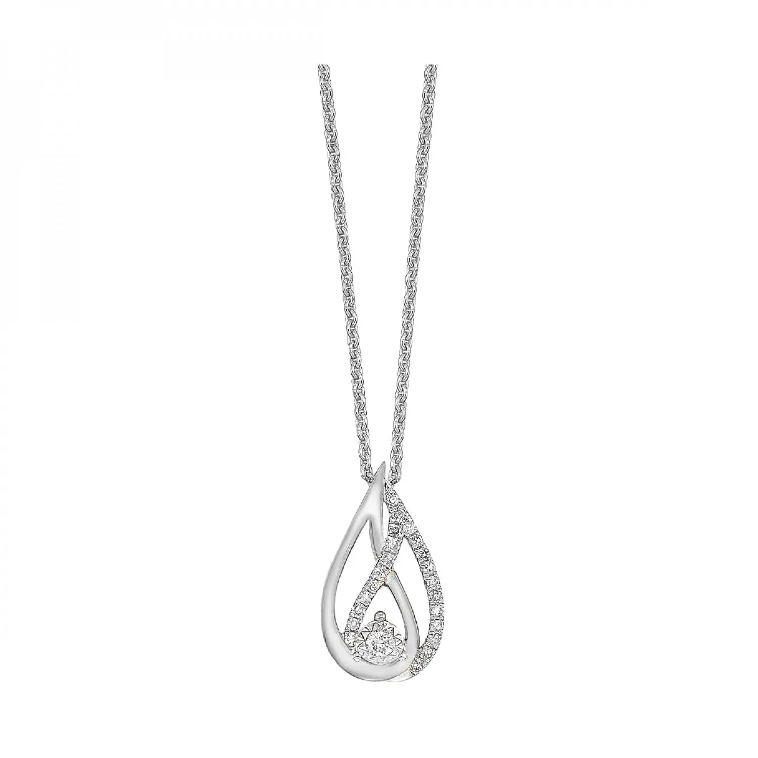 Silver and Diamond Necklace