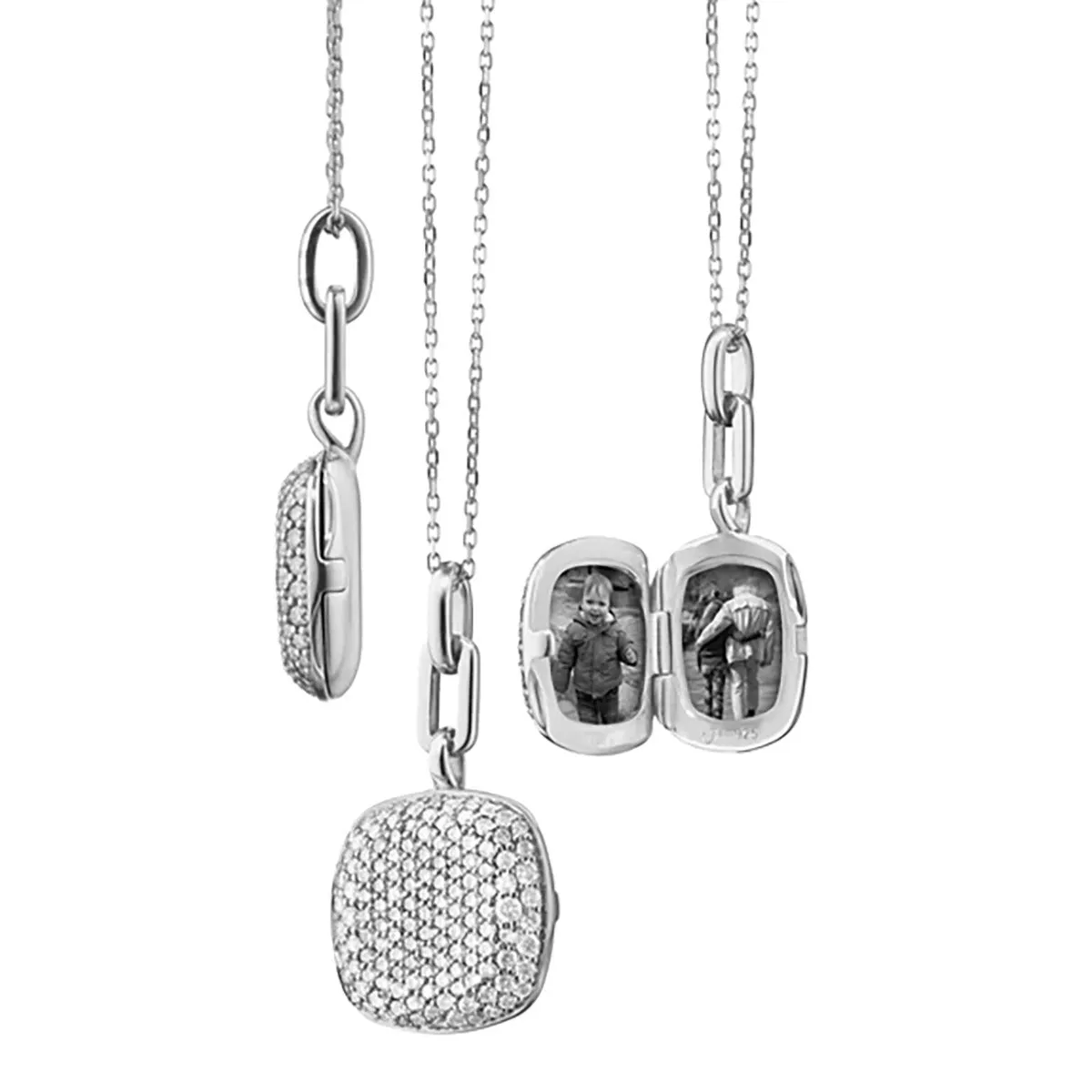 Slim Rae Sterling Silver Locket Necklace