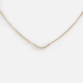 Solid Gold Diamond Arc Necklace