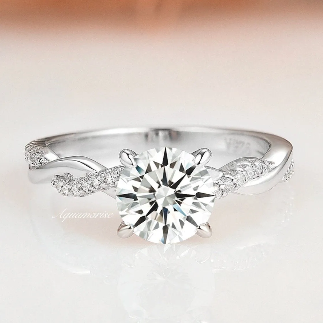 Sophia White Sapphire Ring- Sterling Silver