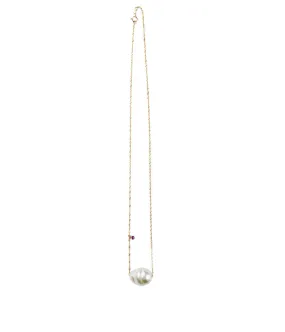 South Sea Pearl & Pink Sapphire Necklace