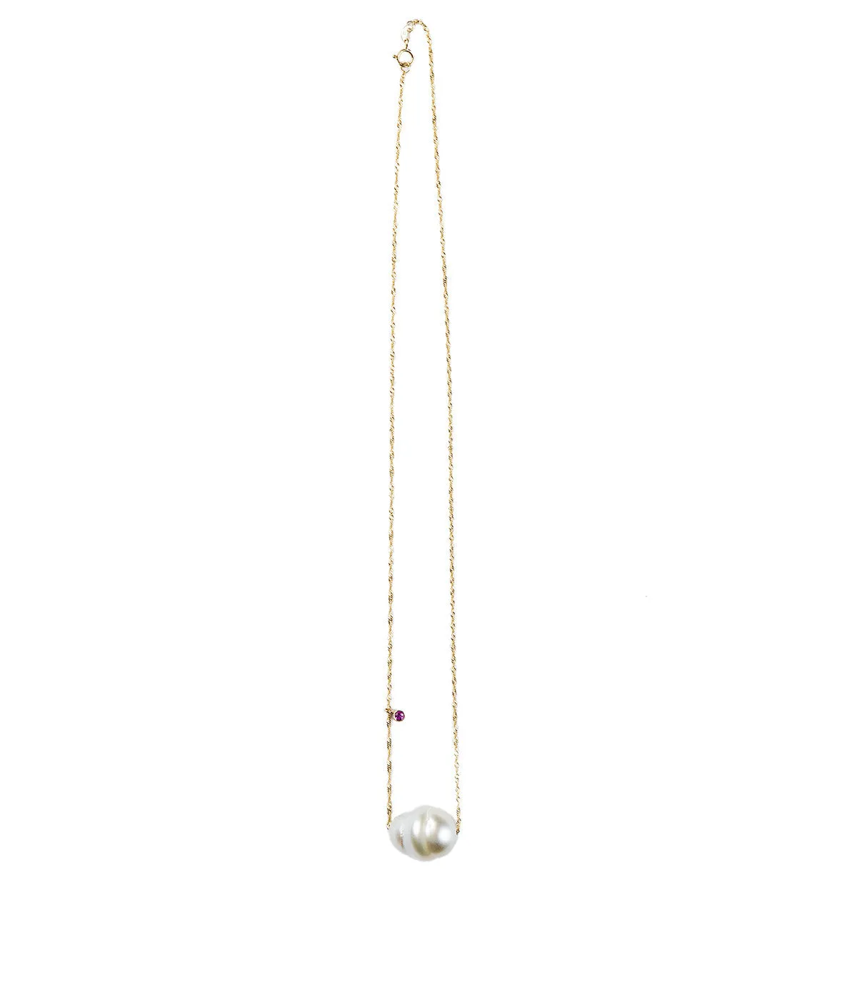 South Sea Pearl & Pink Sapphire Necklace