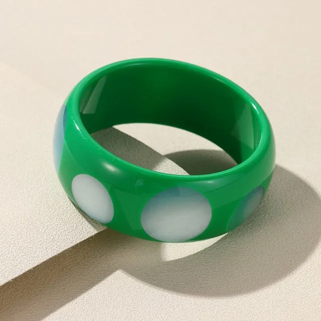 Spot- the Big Dot Faux Bakelite Bangle Bracelet 15 Color Ways