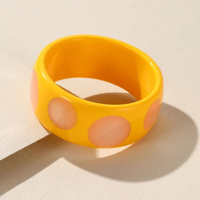 Spot- the Big Dot Faux Bakelite Bangle Bracelet 15 Color Ways