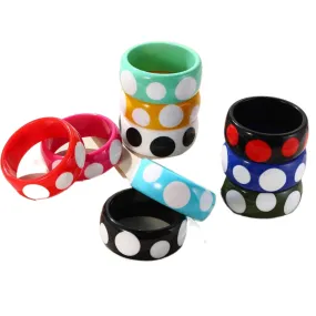 Spot- the Big Dot Faux Bakelite Bangle Bracelet 15 Color Ways