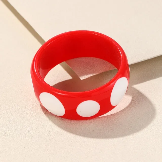 Spot- the Big Dot Faux Bakelite Bangle Bracelet 15 Color Ways