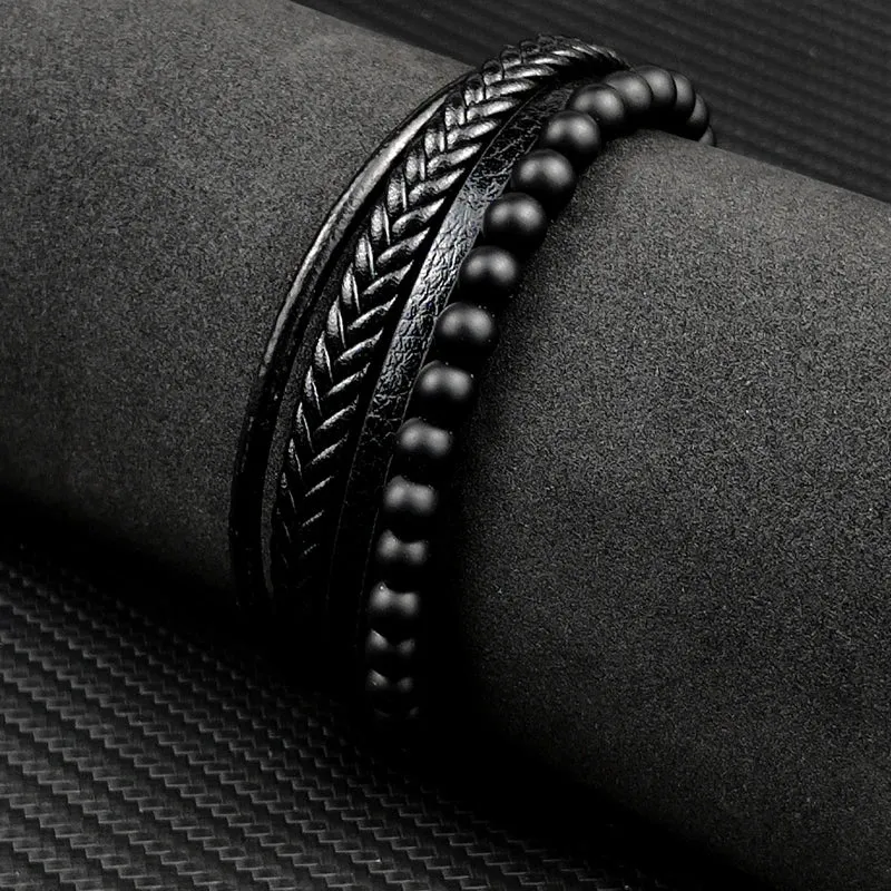 Stainless steel stone bracelet