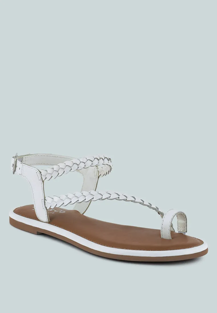 Stallone Braided Flat Sandals