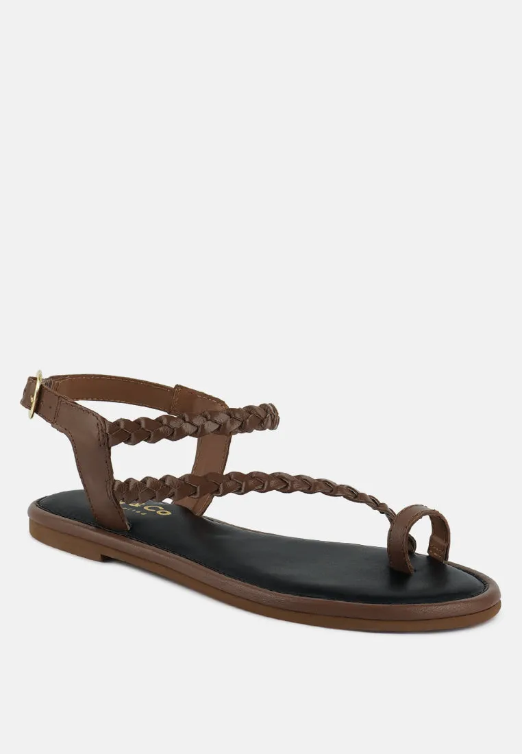 Stallone Braided Flat Sandals