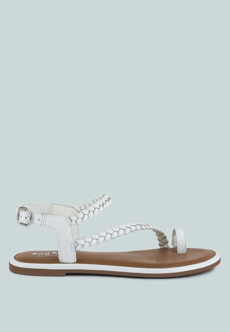 Stallone Braided Flat Sandals