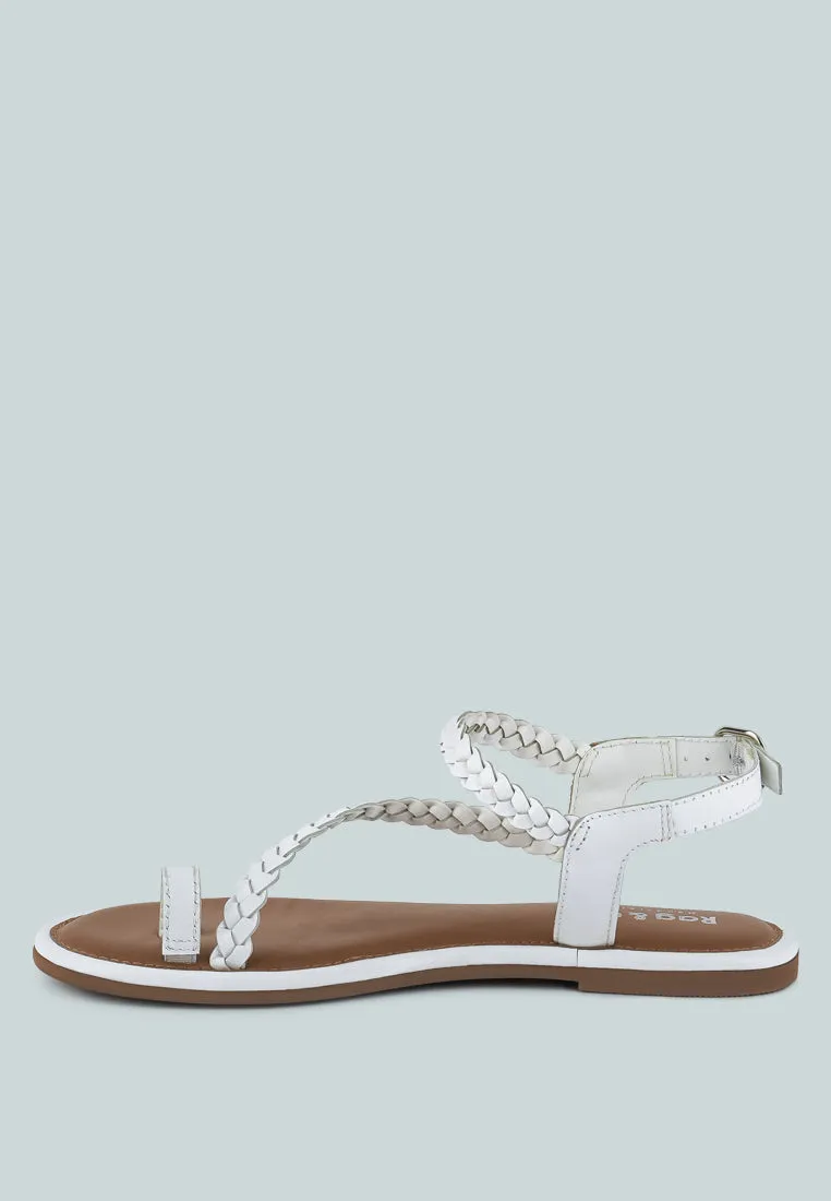 Stallone Braided Flat Sandals