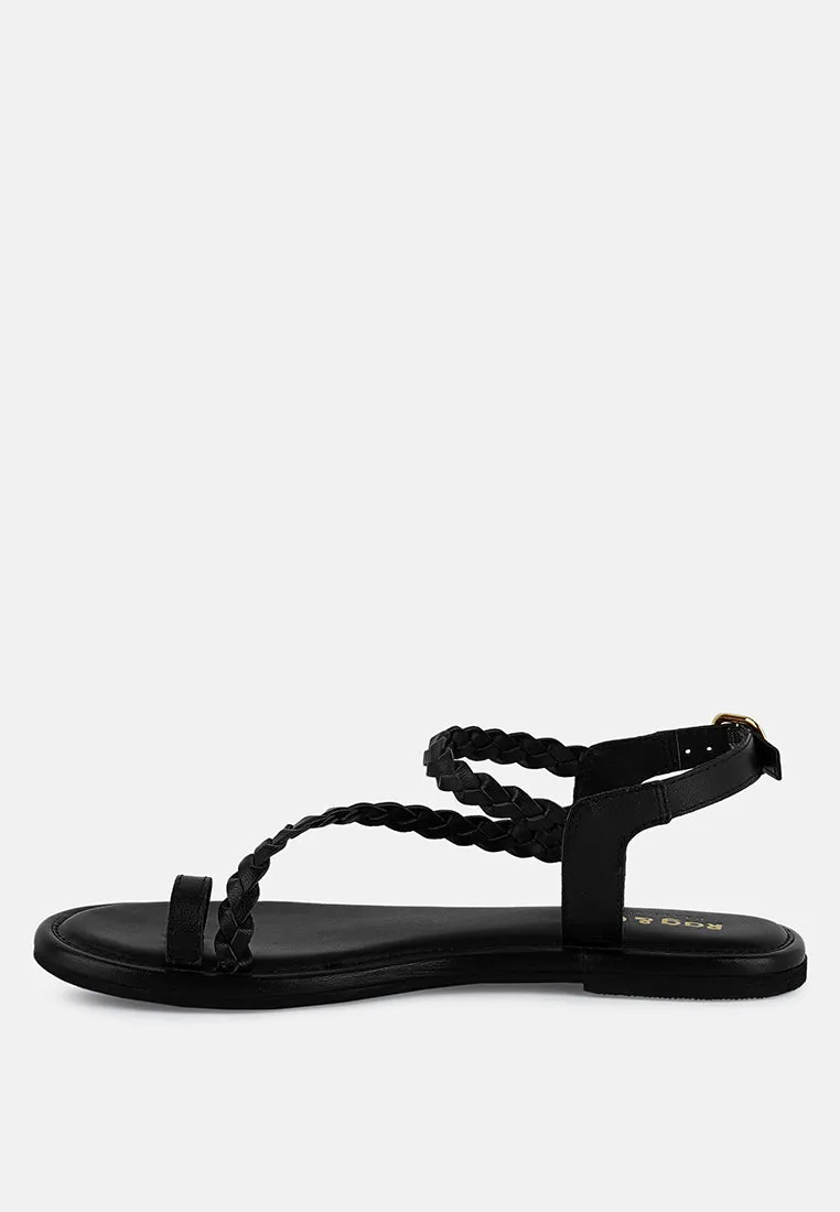 Stallone Braided Flat Sandals