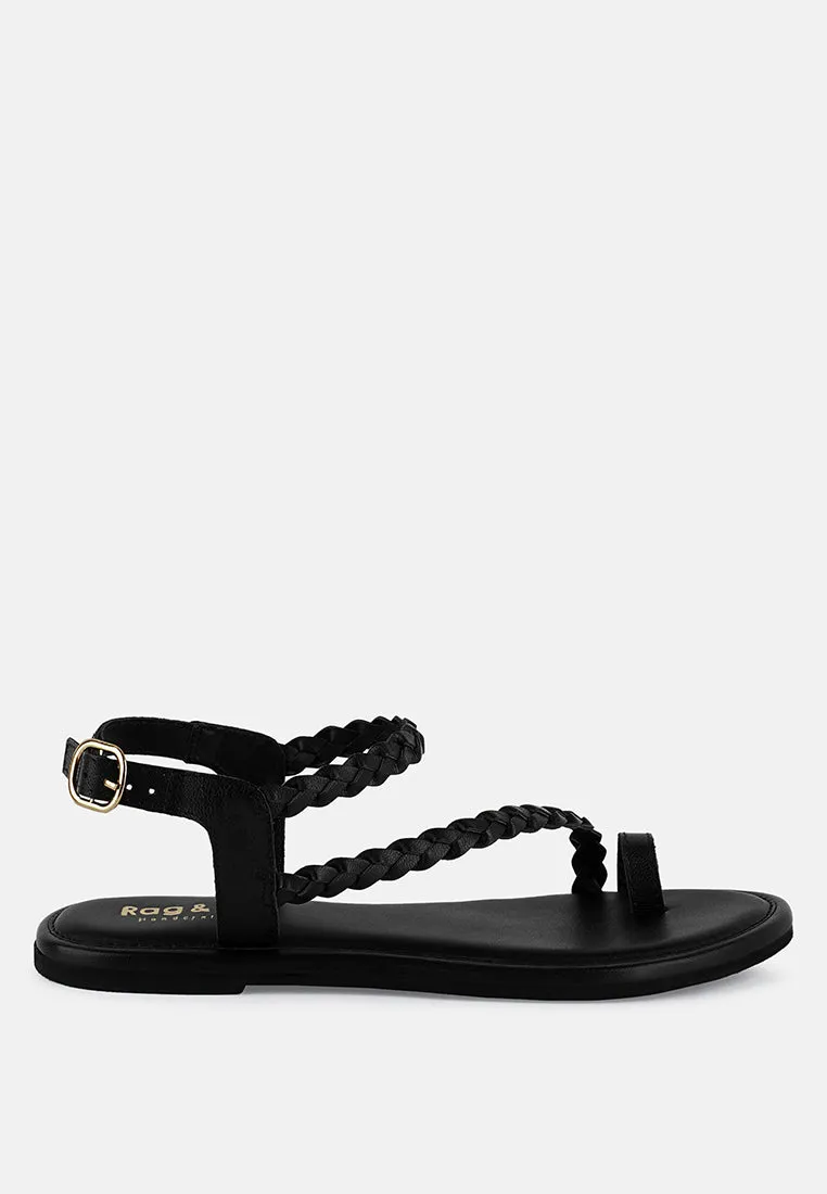 Stallone Braided Flat Sandals