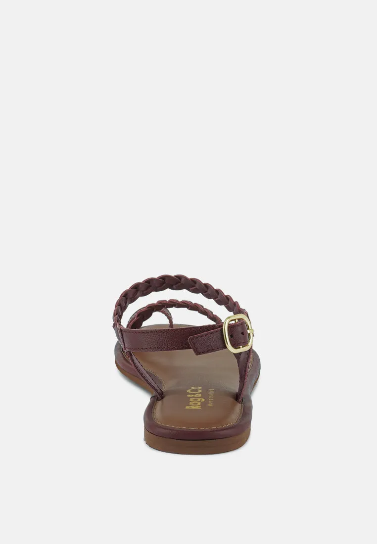 Stallone Braided Flat Sandals