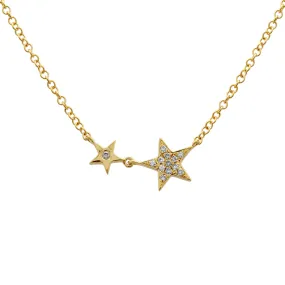 Star Pair Pendant Necklace