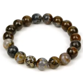 Starry Sky Madagascar Agate Stretch Bracelet 10mm