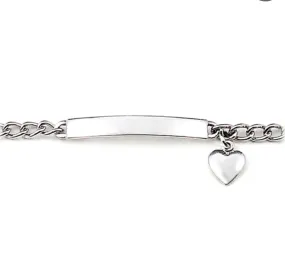 Sterling Silver Ladies ID Bracelet