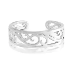 Sterling Silver Toe Ring Filigree