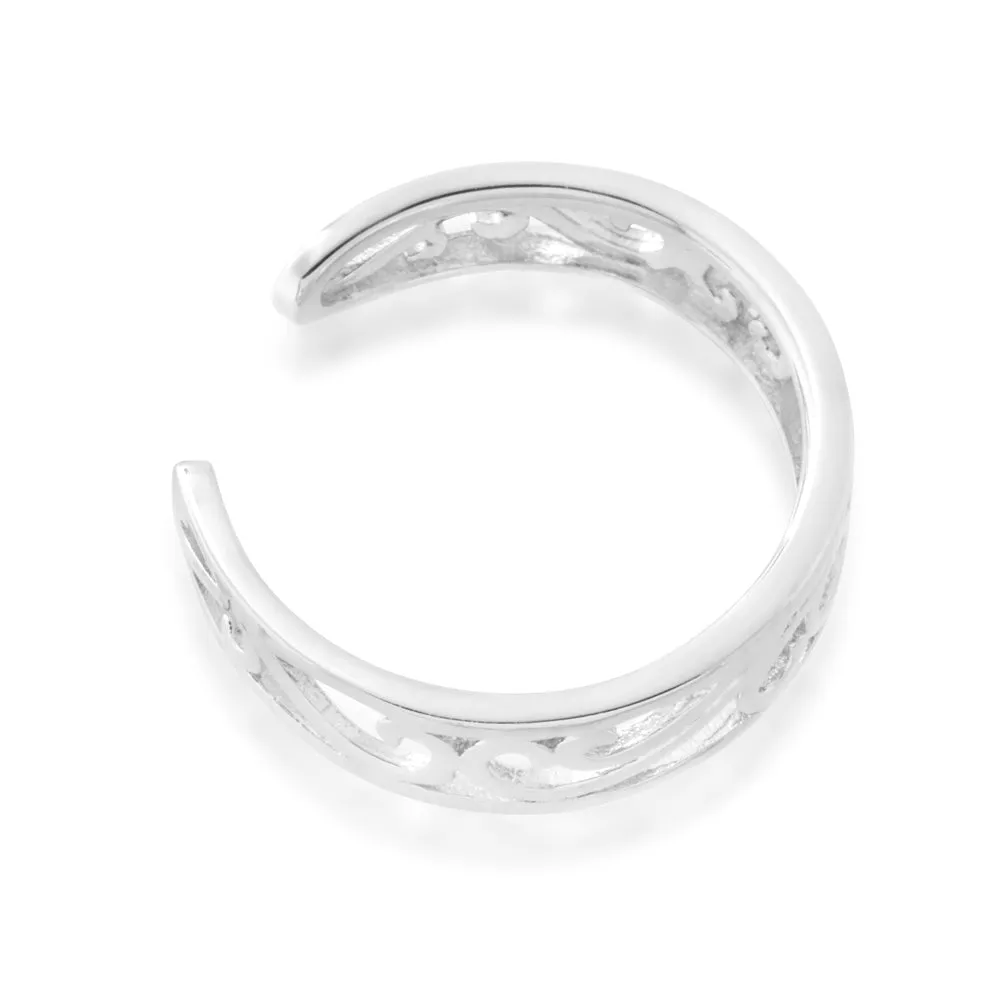 Sterling Silver Toe Ring Filigree