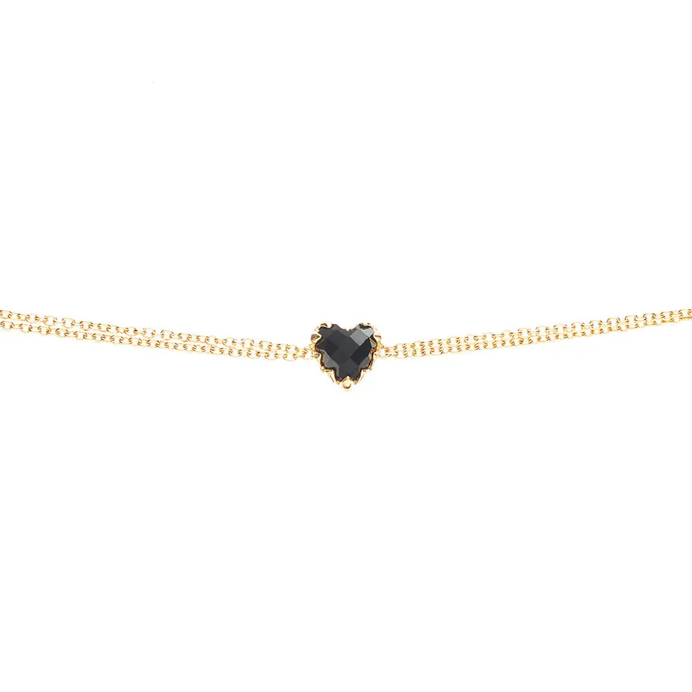 Stolen Girlfriends Club Love Claw Bracelet - Gold Plated & Onyx