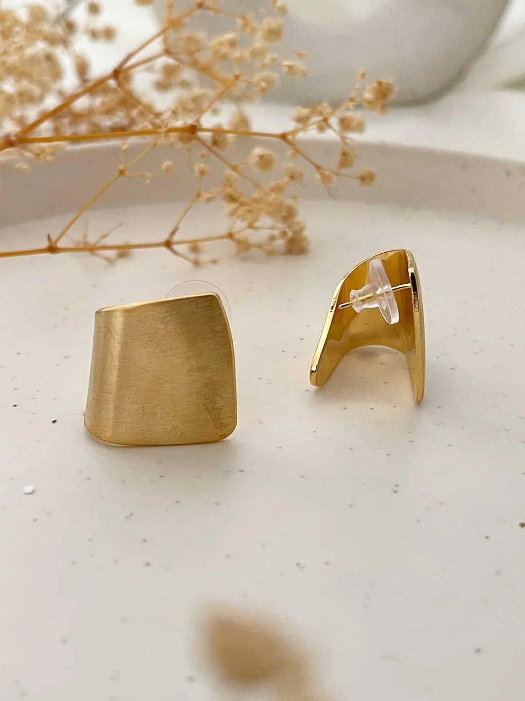 Stylish Funky Gold Color Geometric Earring