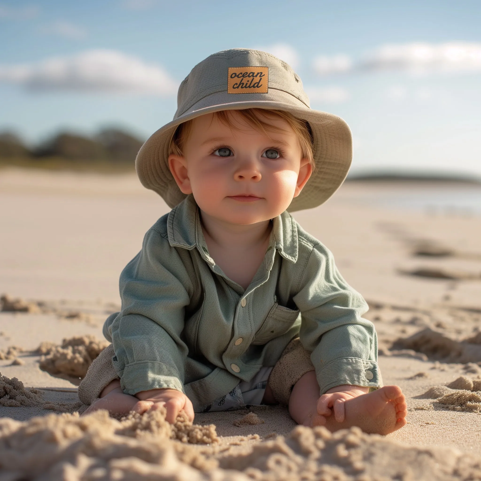 Sun Hat for Kids, Sunbonnet Baby, Bucket Sun Hat SPF Protected  Child Summer Hat