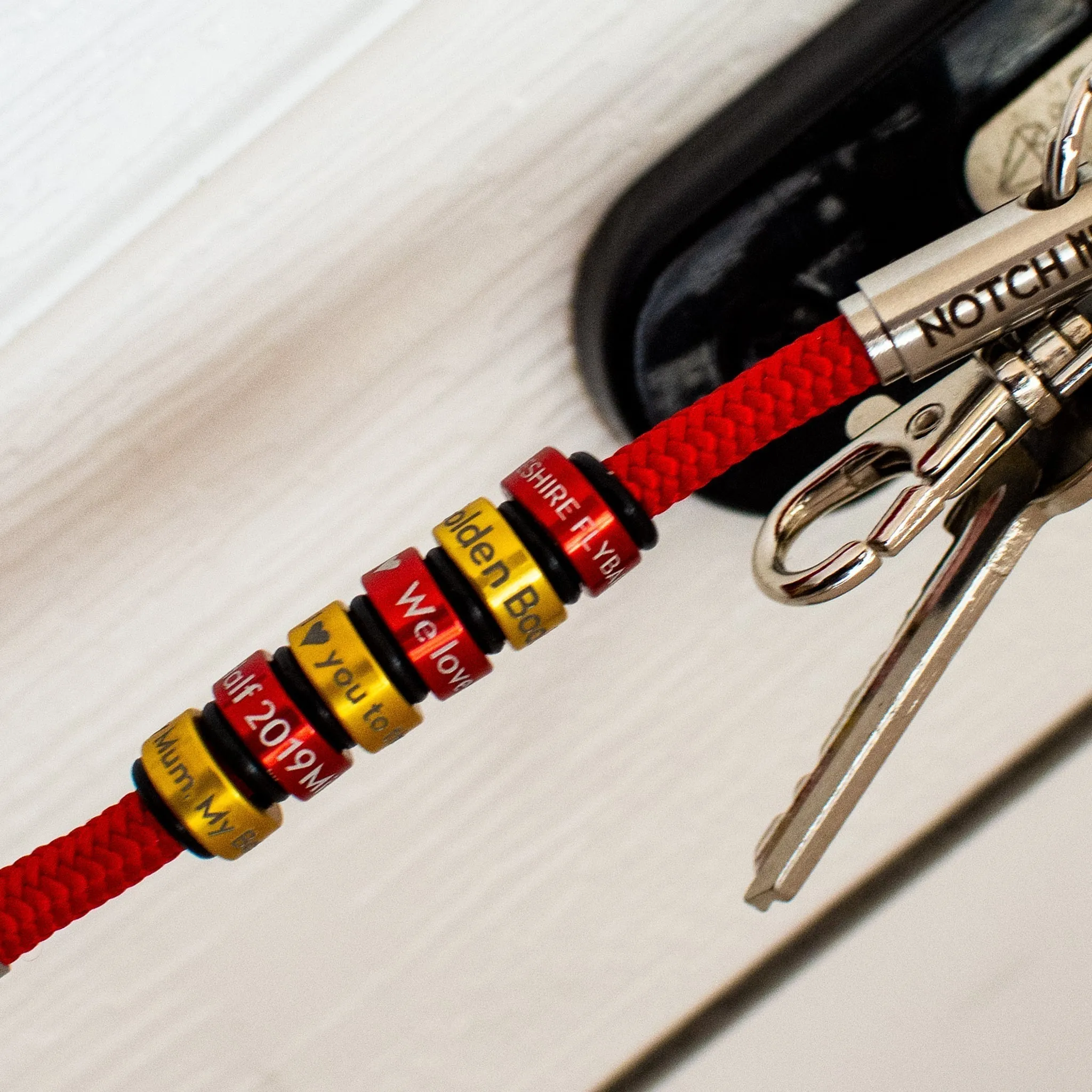 Sustainable OceanYarn NOTCH Bracelet - Coral Crush with Brass Clasp