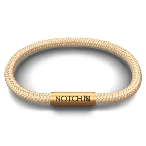 Sustainable OceanYarn NOTCH Bracelet - Sand with Brass Clasp