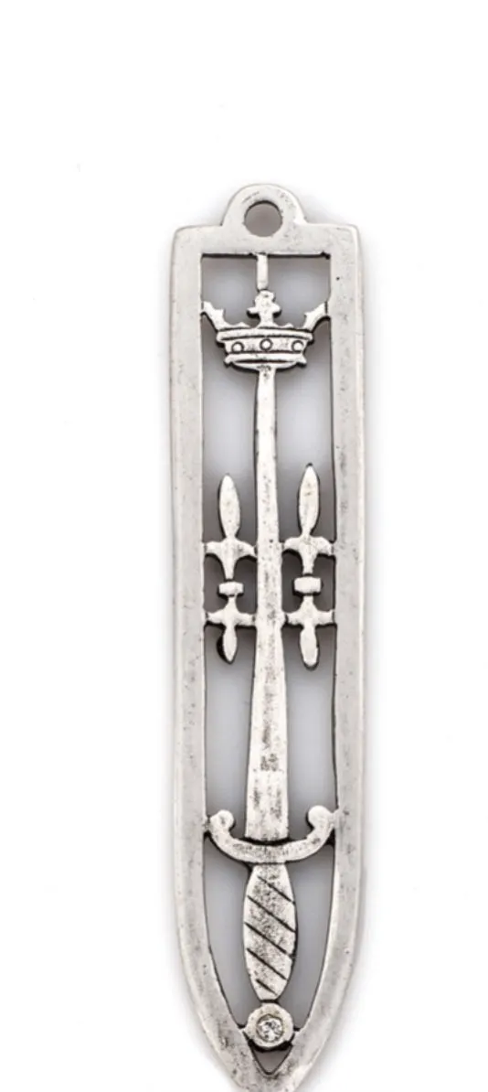 Sword & Silver Crown Necklace