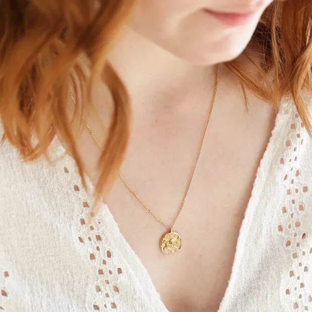 Taurus Zodiac Gold Pendant Necklace