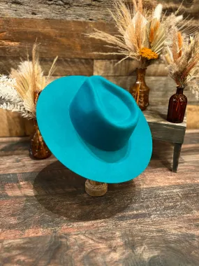 Teal Felt Hat