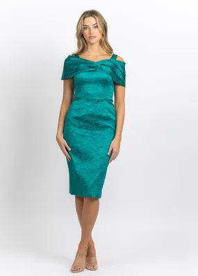 Teri Jon Jacquard Sheath Cocktail Dress