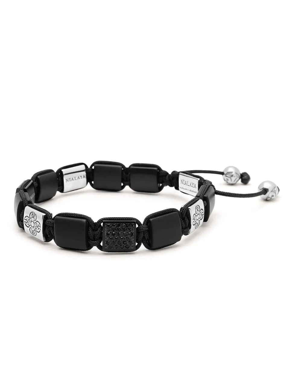 The CZ Flatbead Collection - Black Onyx and Silver