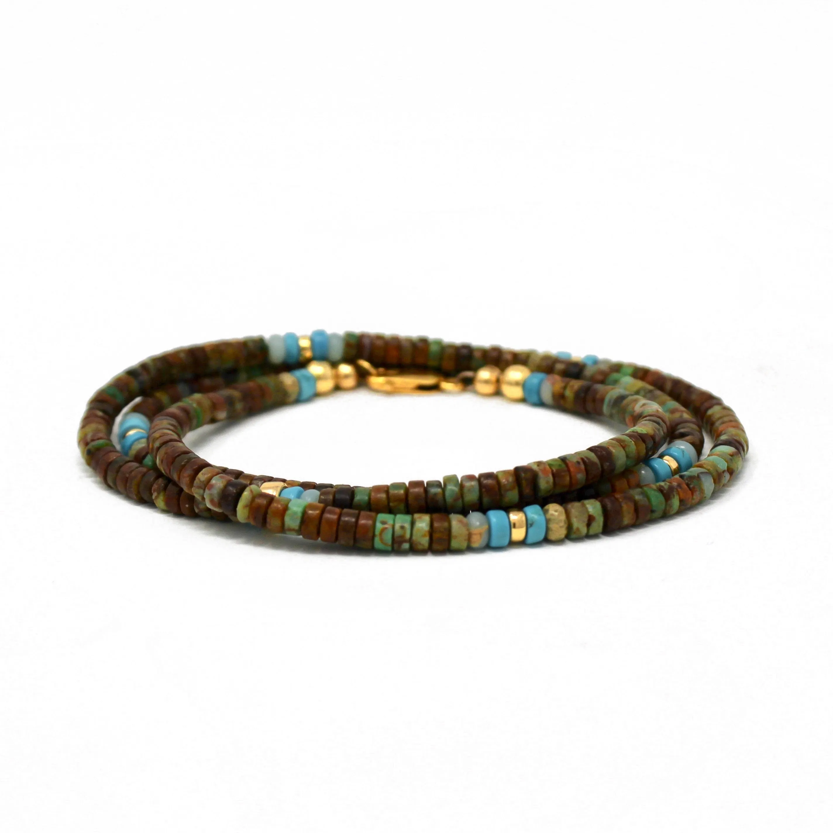 The Moana Wrap Bracelet • Green Opal