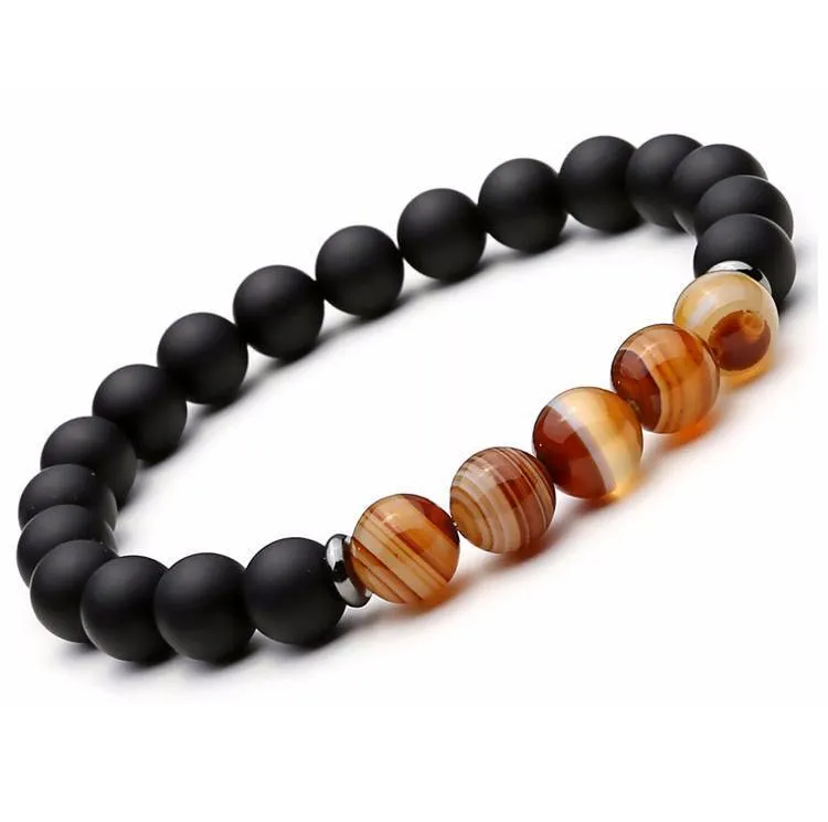 The Protector Hematite Agate Balancing Bracelet Set