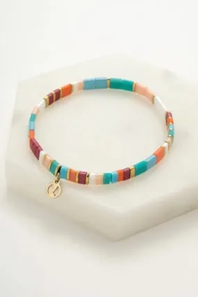 Tile  Bracelet | Aqua Coral