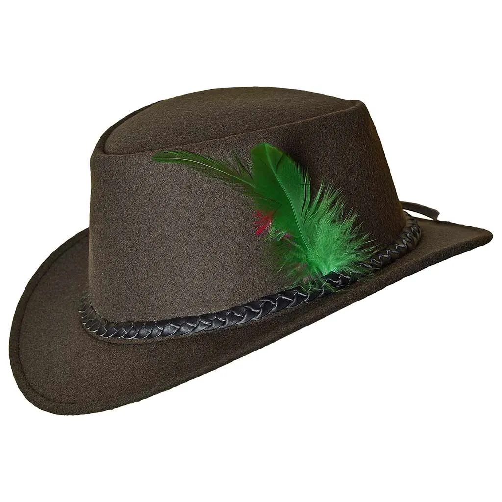 Traditional Bavarian Country Man Wool Hat Green