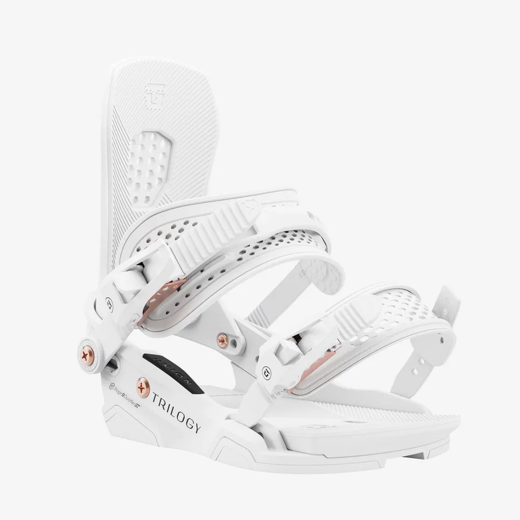 Union Trilogy Snowboard Bindings - White Women's 2025