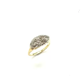 Vintage Diamond Accented Princess Ring