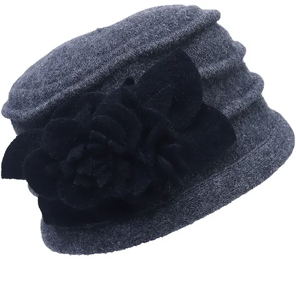 Vintage Women Wool Winter Hat 1920s 50s