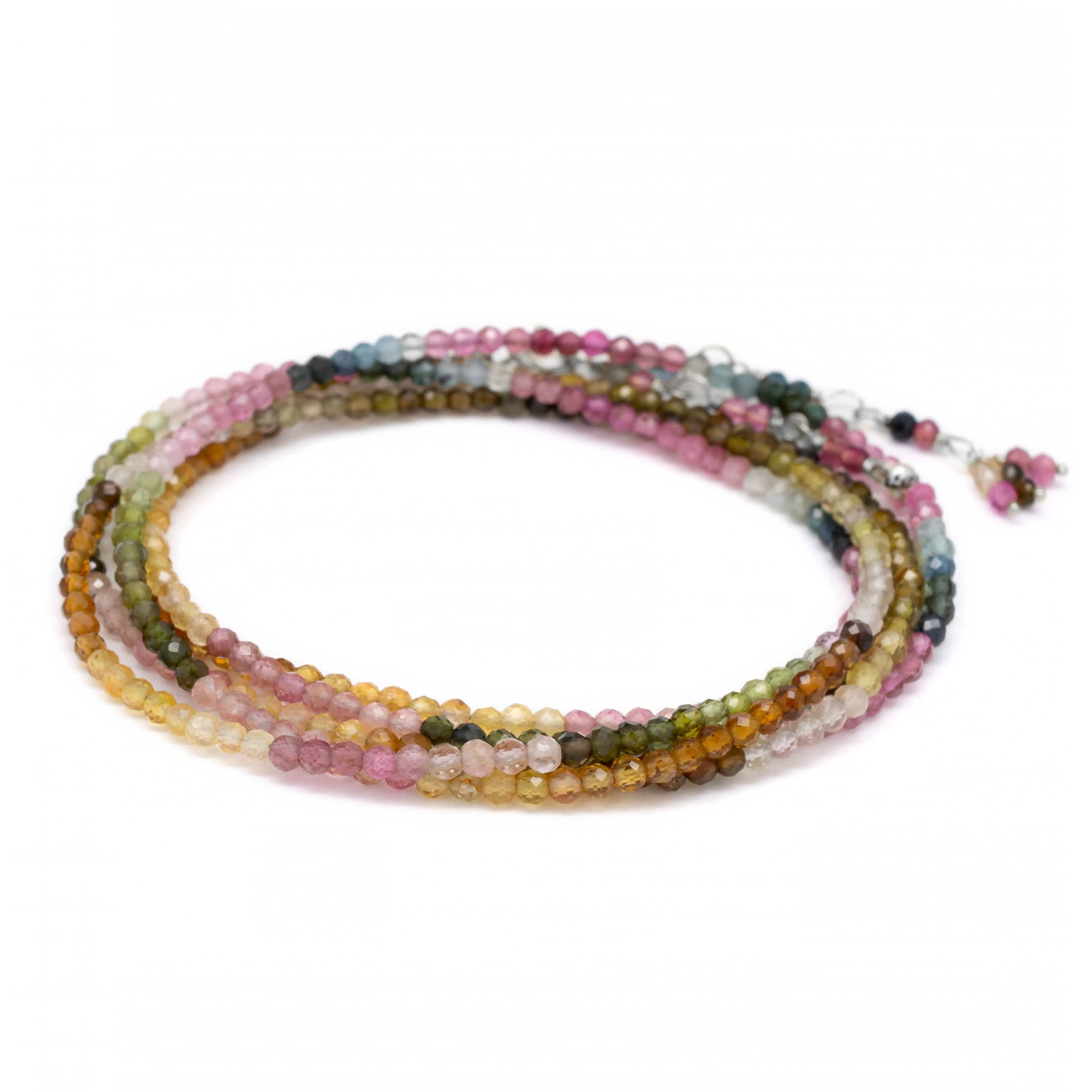 Watermelon Tourmaline Wrap Bracelet - Necklace