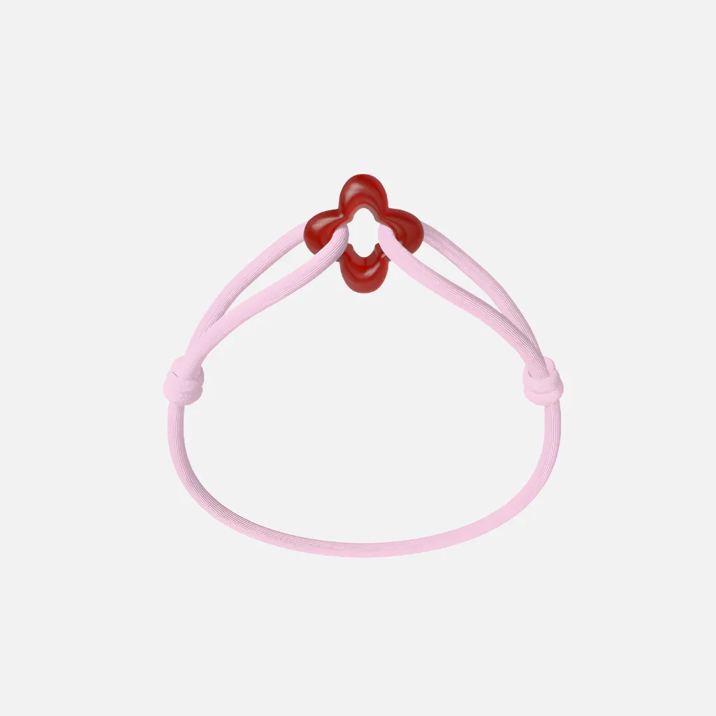 Wecord Red Clover Cord Bracelet