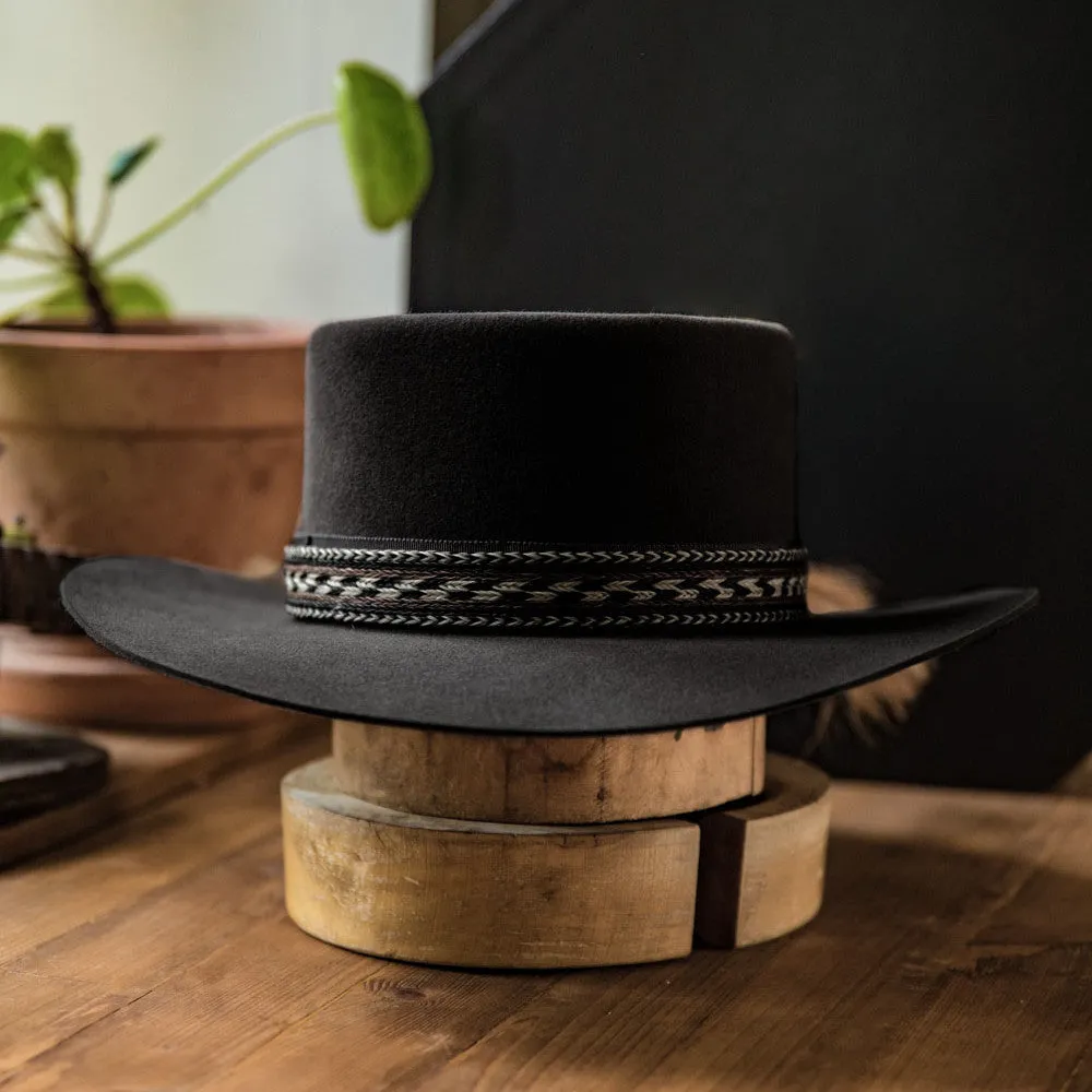 Western Wool Felt Pork Pie Hat