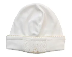 White Ecru Smocking Hat