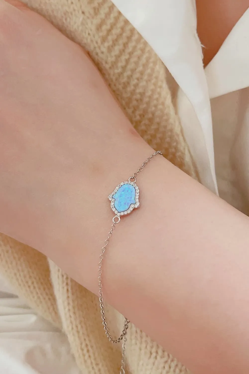 Women's Opal Sterling Silver Bracelet