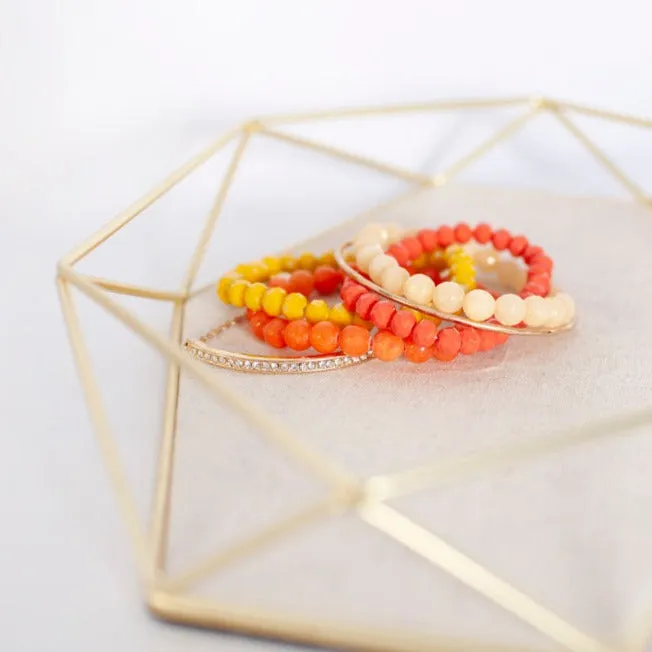 Yellow Orange Spring Bracelet Stack